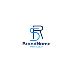 Letter SR Logo Design Vector