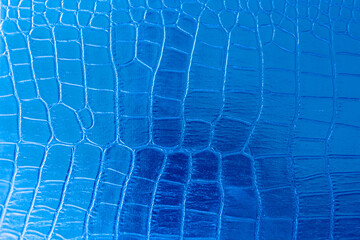 Obraz premium Blue artificial crocodile skin texture