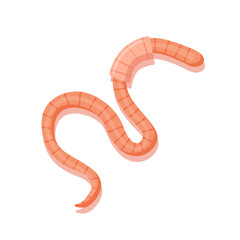 earthworm icon isolated on white background vector illustration.