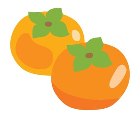 2つの柿のイラスト