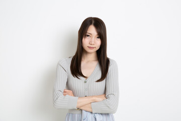 腕組みをして怒っている日本人女性 Canvas Print Canvas Prints 浩士 知原