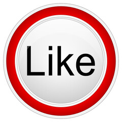 Like Button on white background - illustration