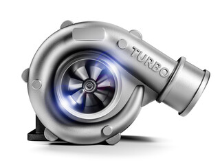 Fototapeta Automobile turbo. Turbocharger car auto part 3D obraz