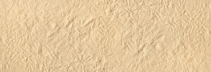 brown crumpled wrapping paper closeup background