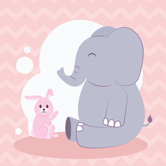 elephant and rabbit