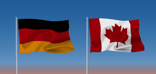 ドイツとカナダの国旗