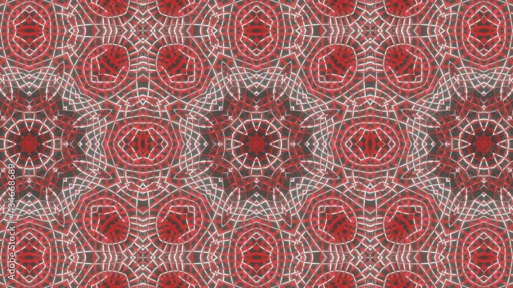 Aufkleber moving kaleidoscope patterns. looped abstract animation. 3d render