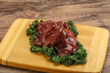 Raw chicken liver for cooking