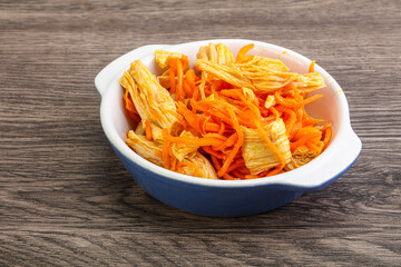 Korean soy asparagus with carrot