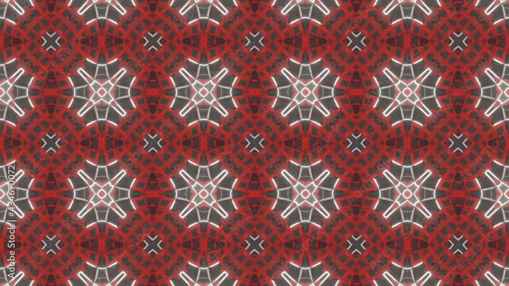 Aufkleber moving kaleidoscope patterns. looped abstract animation. 3d render