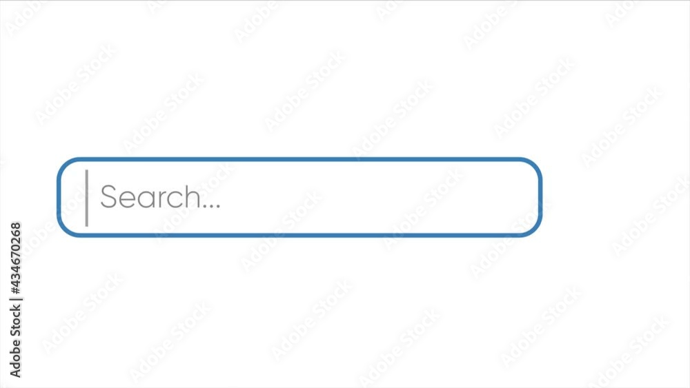 Poster search bar blank animated clean white blank with text box for searching database or browser