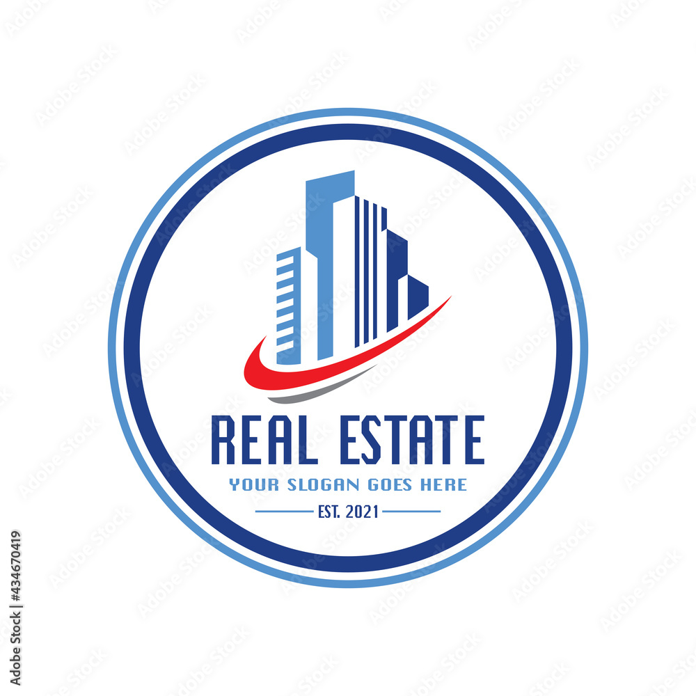 Wall mural real estate logo , building vector