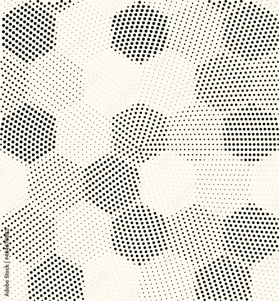 Aufkleber hexagon geometric pattern vector seamless halftone design. dot hexagon texture seamless
