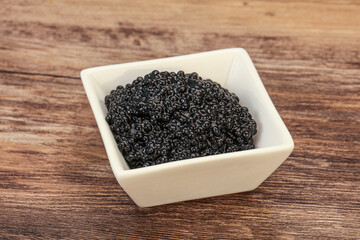 Luxury strugeon fish black caviar