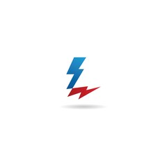 initial l with electric logo design icon inspiration