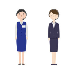 Fototapeta premium ヘッドセットを付けている女性 