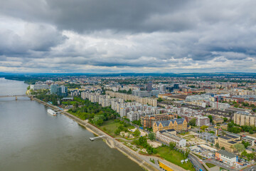 Fototapeta premium Apartments close to nature in Budapest, Hungary, stock photo.