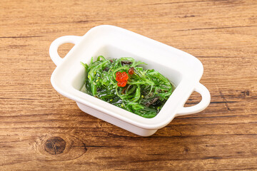 Asian traditional chukka salad in the bowl