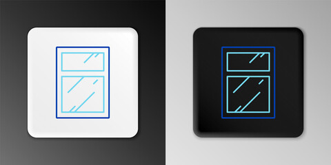 Line Cleaning service for windows icon isolated on grey background. Squeegee, scraper, wiper. Colorful outline concept. Vector