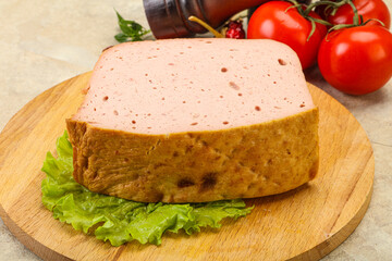 Fototapeta na wymiar Homemade baked traditional meat loaf