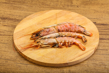 Tasty big Langoustine over the board