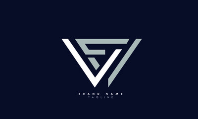 Alphabet letters Initials Monogram logo FV, VF, F and V