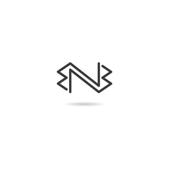 initial n logo design icon inspiration