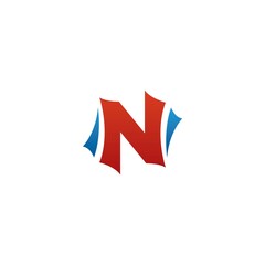 initial n logo design icon inspiration