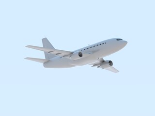 Fototapeta na wymiar Commercial Passenger Plane in Air in Sky Aviation Cargo Service