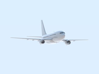 Commercial Passenger Plane in Air in Sky Aviation Cargo Service