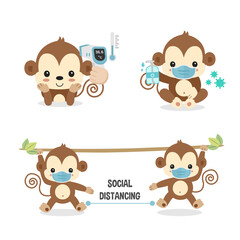 Corona Virus protection with cute animals.