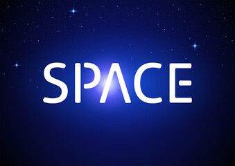 Text Space on starry sky background