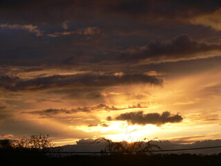 sunset in the clouds