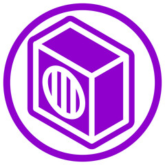 Outdoor unit icon in isometric flat design 04