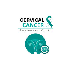 Cervical Cancer Awareness Month. Vector illustration
