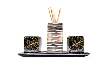 Peaceful Serene Candles Scent Diffusers Shiny Ceramic