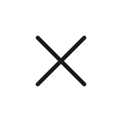 Cross button icon. Cancel, close page button for web and mobile UI design.