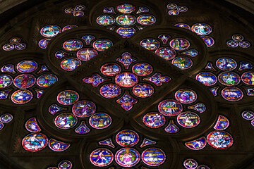 Vue de l'intérieur de la Cathédrale de Lausanne (Canton de Vaud, Suisse)