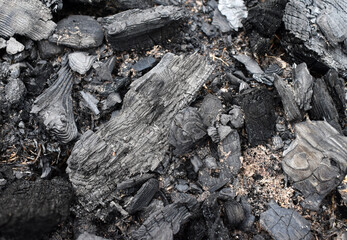 firewood in the fire