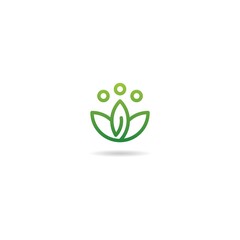 green with meditation logo design icon inspiration