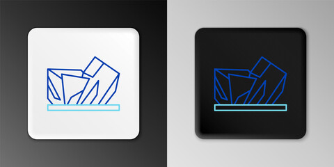 Line Royal Ontario museum in Toronto, Canada icon isolated on grey background. Colorful outline concept. Vector