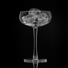 a glass of prosecco with ice 