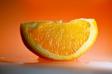 juicy orange on an orange background.
