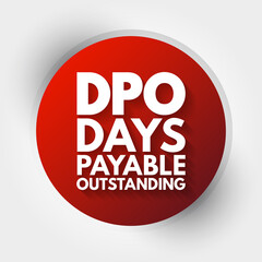 DPO - Days Payable Outstanding acronym, business concept background
