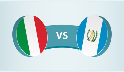 Italy versus Guatemala, team sports competition concept.