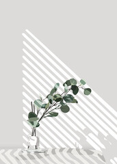 3d rendered illustration of a plant in a vase