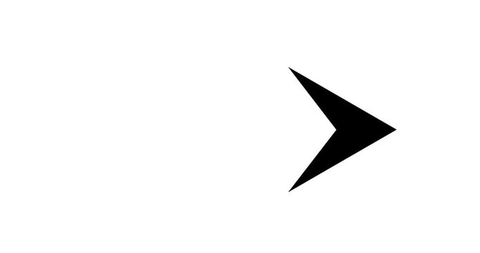 arrow sign. swipe icon video animation. arrow moving bouncing
