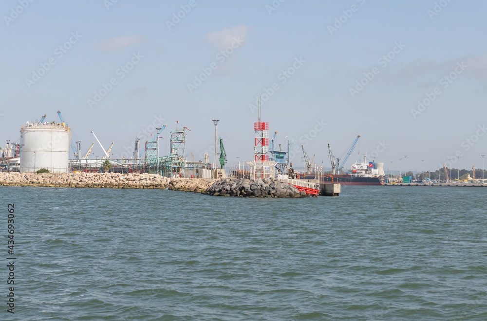 Wall mural haifa cargo port on the mediterranean sea in israel