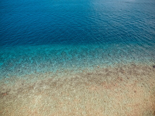 beautiful sea landscape from top view for background