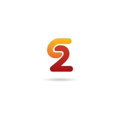 number 2 with letter g logo design icon inspiration